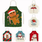 Γελοιογραφία Gingerbread Man Ποδιά Χριστουγεννιάτικη Διακόσμηση Ποδιά για Ενήλικες Κουζίνα Μαγειρική Αξεσουάρ Καθαρισμός Παιδικές Σαλιάρες