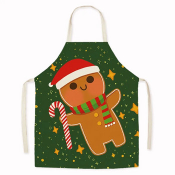 Γελοιογραφία Gingerbread Man Ποδιά Χριστουγεννιάτικη Διακόσμηση Ποδιά για Ενήλικες Κουζίνα Μαγειρική Αξεσουάρ Καθαρισμός Παιδικές Σαλιάρες