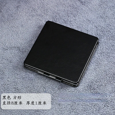 Mini PU kosmētikas spogulis, palielināms salokāms dubultkabatas mazs kosmētikas spogulis ceļojumu skaistumkopšanas kosmētikas rīkam