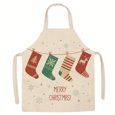 Kalėdų tėvas ir vaikas Virtuvė Maisto gaminimo prijuostė Be rankovių Važiavimas dviračiu Vaikai Namai Seilinukas ir alyvuota prijuostė