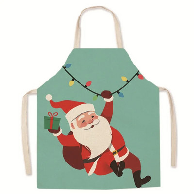 Kalėdų tėvas ir vaikas Virtuvė Maisto gaminimo prijuostė Be rankovių Važiavimas dviračiu Vaikai Namai Seilinukas ir alyvuota prijuostė