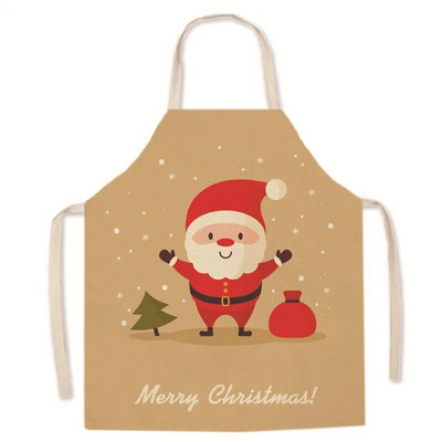 Kalėdų tėvas ir vaikas Virtuvė Maisto gaminimo prijuostė Be rankovių Važiavimas dviračiu Vaikai Namai Seilinukas ir alyvuota prijuostė