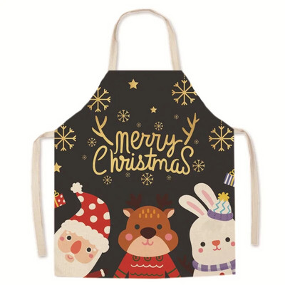 Kalėdų tėvas ir vaikas Virtuvė Maisto gaminimo prijuostė Be rankovių Važiavimas dviračiu Vaikai Namai Seilinukas ir alyvuota prijuostė