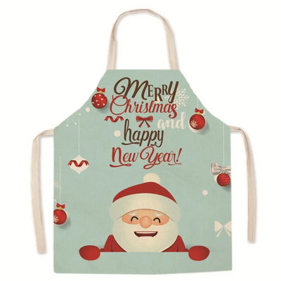 Kalėdų tėvas ir vaikas Virtuvė Maisto gaminimo prijuostė Be rankovių Važiavimas dviračiu Vaikai Namai Seilinukas ir alyvuota prijuostė