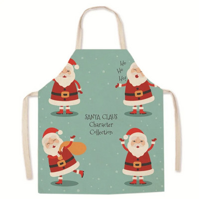 Kalėdų tėvas ir vaikas Virtuvė Maisto gaminimo prijuostė Be rankovių Važiavimas dviračiu Vaikai Namai Seilinukas ir alyvuota prijuostė