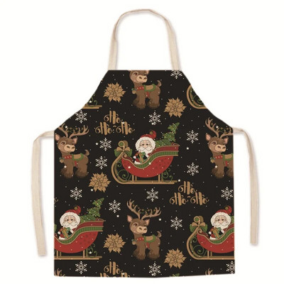 Kalėdų tėvas ir vaikas Virtuvė Maisto gaminimo prijuostė Be rankovių Važiavimas dviračiu Vaikai Namai Seilinukas ir alyvuota prijuostė