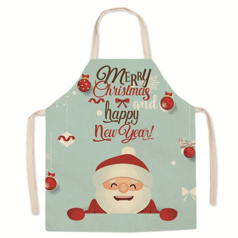 Kalėdų tėvas ir vaikas Virtuvė Maisto gaminimo prijuostė Be rankovių Važiavimas dviračiu Vaikai Namai Seilinukas ir alyvuota prijuostė