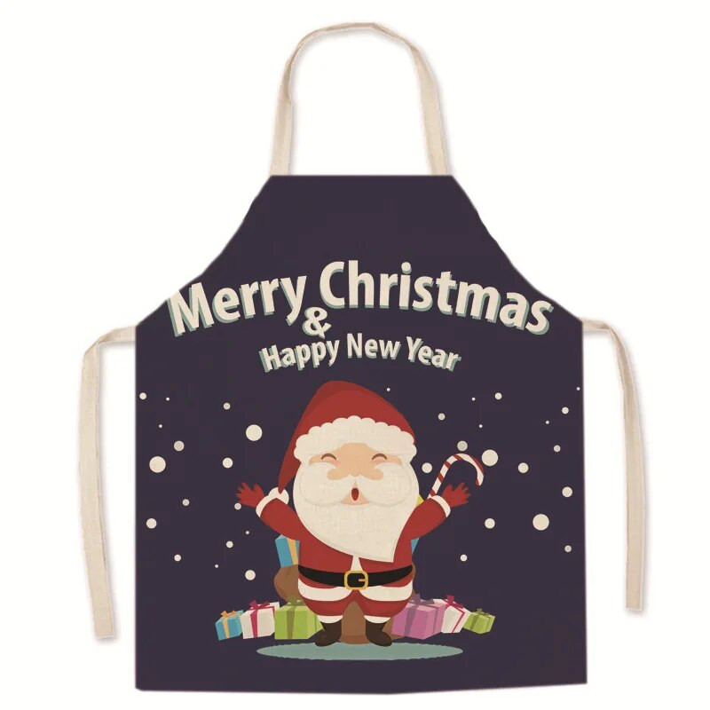 Kalėdų tėvas ir vaikas Virtuvė Maisto gaminimo prijuostė Be rankovių Važiavimas dviračiu Vaikai Namai Seilinukas ir alyvuota prijuostė