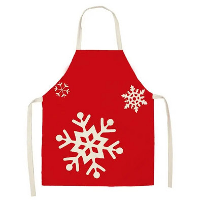 Σκανδιναβική Νέα Διακόσμηση Χριστουγεννιάτικου πάρτι Ποδιά Elk Snowman με στάμπα λινό κουζίνας Αμάνικη αδιάβροχη αντιρρυπαντική ποδιά σαλιάρα