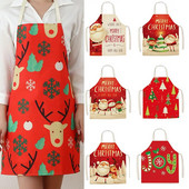 1 ΤΕΜ 55*68cm Χριστουγεννιάτικη Ποδιά Καθαρισμού Έντυπη Ποδιά Βαμβακερή Σαλιάρες για Ενήλικες Coffee Pinafore Ποδιά κουζίνας για το σπίτι