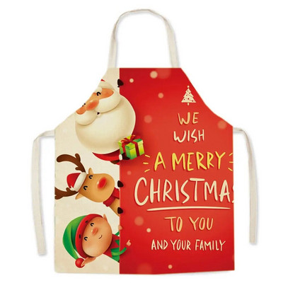 1 ΤΕΜ 55*68cm Χριστουγεννιάτικη Ποδιά Καθαρισμού Έντυπη Ποδιά Βαμβακερή Σαλιάρες για Ενήλικες Coffee Pinafore Ποδιά κουζίνας για το σπίτι