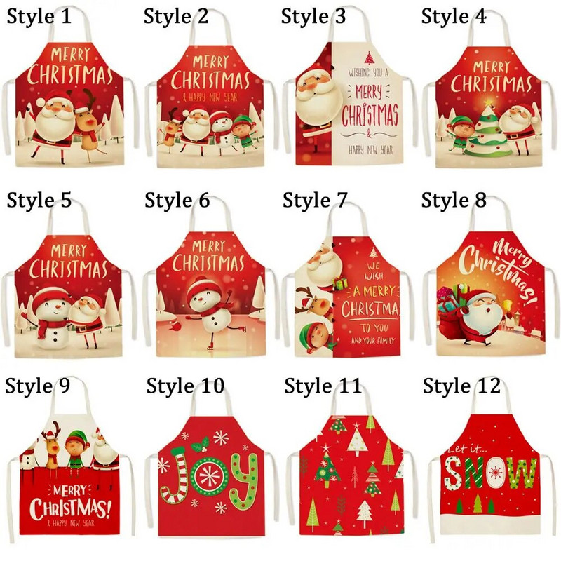 1 ΤΕΜ 55*68cm Χριστουγεννιάτικη Ποδιά Καθαρισμού Έντυπη Ποδιά Βαμβακερή Σαλιάρες για Ενήλικες Coffee Pinafore Ποδιά κουζίνας για το σπίτι