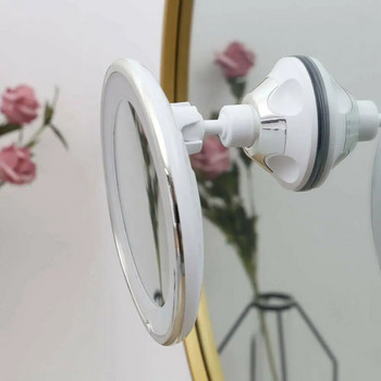 Гъвкаво огледало за грим 10x увеличителни огледала 14 LED осветен сензорен екран Огледало за тоалети Преносима тоалетка Козметични огледала