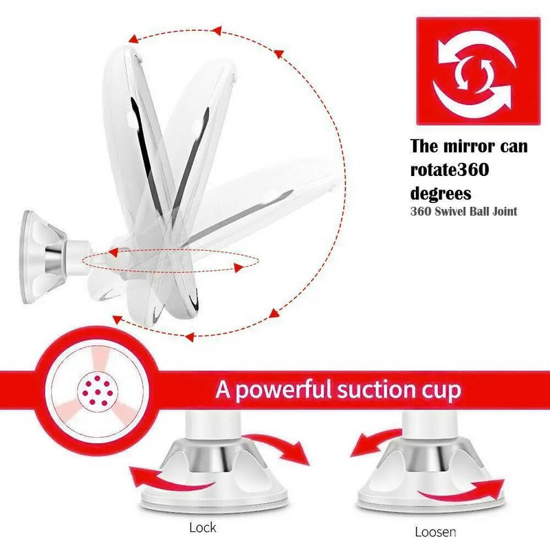 Paindlik meigipeegel 10x suurenduspeeglid 14 LED valgustusega puuteekraaniga tualettpeegel kaasaskantav tualettlaud kosmeetilised peeglid
