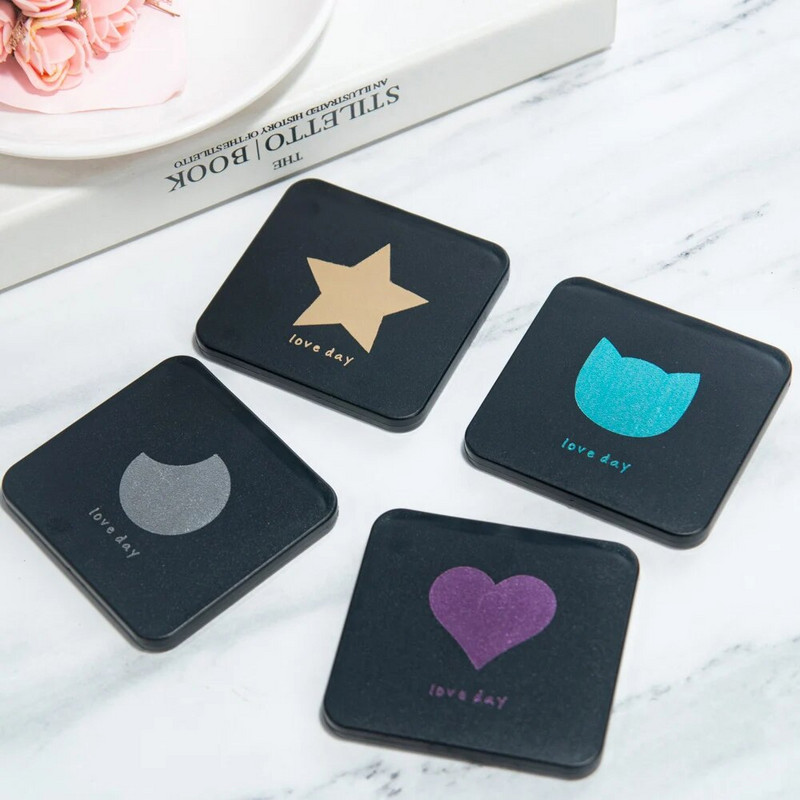 Salokāms kosmētikas spogulis Mini kvadrātveida kosmētikas spogulis tualetes spogulis pārnēsājami rokas spoguļi Divpusēji kompakts spogulis kabatas kosmētikas spogulis