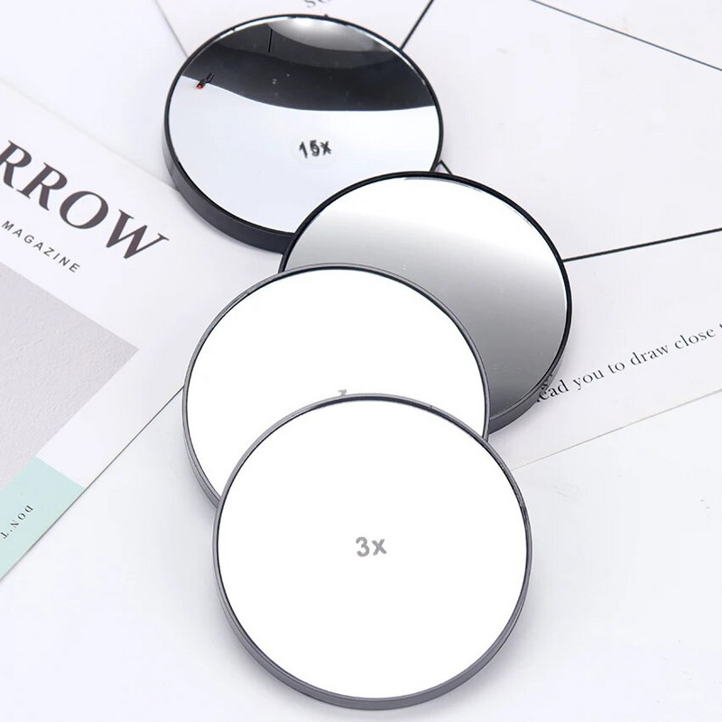 Meigipeegel 5/10/15X suurenduspeegel kahe iminapaga Kosmeetika Tööriistad Ümmarguse peegli suurendus