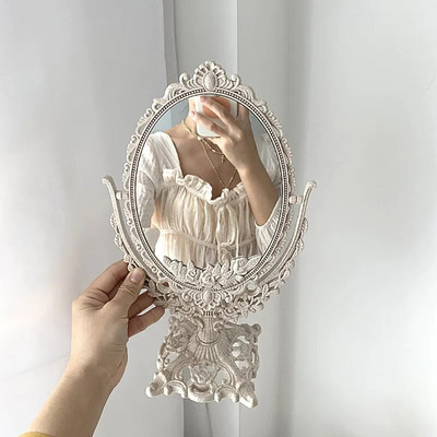 Nordic Makeup Mirror Ins Vintage Διακοσμητικός Καθρέφτης Πλαστικός Καλλυντικός Καθρέφτης Δωματίου Διακόσμηση σπιτιού Espejos Decorativos Εργαλεία ομορφιάς 1τμχ