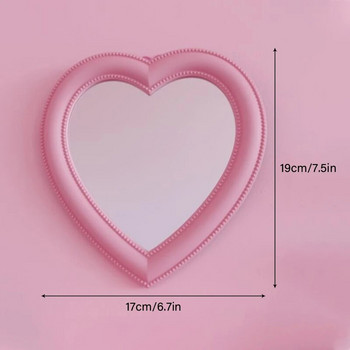 Heart Mirror Cosmetic Mirror Διακοσμητικός καθρέφτης Κοριτσίστικος Καθρέφτης Κοιτώνας Καρδιά Διακόσμηση σπιτιού Διακόσμηση σαλονιού Διακόσμηση τοίχου