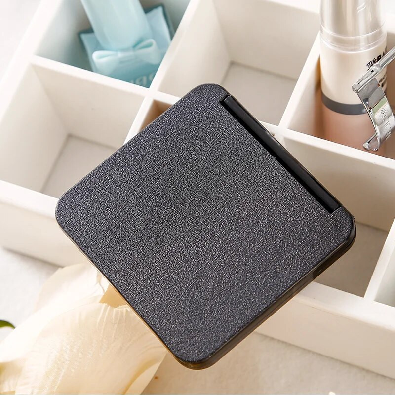 Сгъваемо огледало за грим Мини квадратно огледало за грим Преносими ръчни огледала Двустранно компактно огледало Джобно козметично огледало