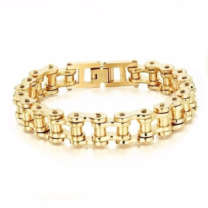 Rozsdamentes acél motoros lánc karkötő férfi karkötő lánc lánc motorkerékpár stílusú karkötők divat punk karkötők ékszerek