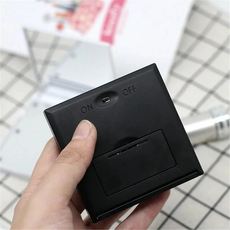 6 LED aplauzuma spogulis ar gaismu 1x 2x palielināms mazas kabatas pārnēsājamas ceļojumu rozā, melnbaltas, salokāmas kosmētikas spoguļi