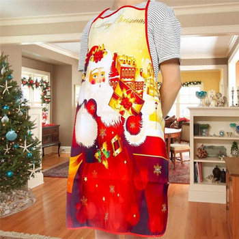 Ποδιά Άγιου Βασίλη Διακόσμηση δείπνου για χριστουγεννιάτικο δέντρο Ανδρική και γυναικεία κουζίνα σπιτιού Ποδιά μαγειρικής και ψησίματος με λάδια