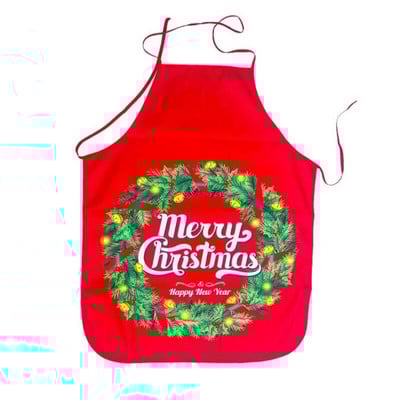 Kalėdų Senelio prijuostė Kalėdų eglutės vakarienės papuošimas Vyrų ir moterų namų virtuvės kepimui ir kepimui aliejui atspari prijuostė