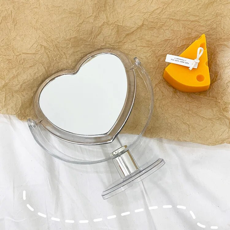 Ins grozāms divpusējs spogulis 360 grādos grozāms darbvirsmas kosmētikas spogulis var stāvēt Galds kompakts spogulis kosmētikas spogulis korejiešu