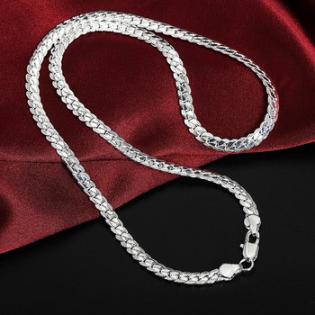 20-60 см 925 стерлингово сребро луксозна марка дизайн благороден колие верига за жени мъже мода сватба годеж бижута