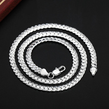 20-60 cm 925 ασήμι 925 πολυτελές σχέδιο ευγενές κολιέ αλυσίδα για γυναίκες Ανδρικά κοσμήματα γάμου αρραβώνων