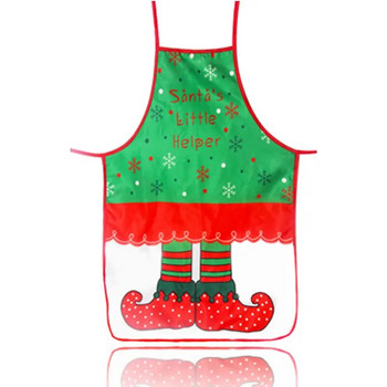Коледна украса Престилки за кухня Коледа Дядо Коледа Снежен човек Лос Снежинка Цветен печат Шаблон Сървър Главен готвач Домашна престилка