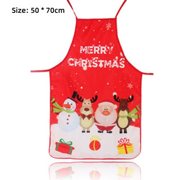 Χριστουγεννιάτικες ποδιές διακόσμησης κουζίνας Xmas Santa Claus Snowman Elk Snowflake Color Printing Pattern Server Chef Home Pon