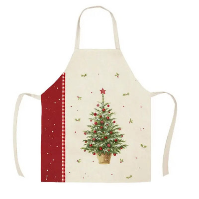 Ziemassvētku dāvana Ziedi Lavandas raksts Priekšauts Lina traipu izturīgs Sieviešu virtuves priekšauts Frizieris Priekšauts Mājas Priekšauta gatavošana