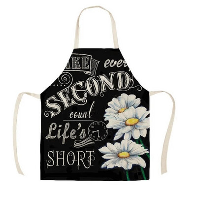 Ziemassvētku dāvana Ziedi Lavandas raksts Priekšauts Lina traipu izturīgs Sieviešu virtuves priekšauts Frizieris Priekšauts Mājas Priekšauta gatavošana