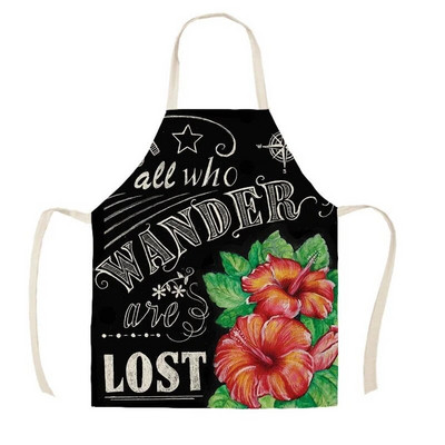 Ziemassvētku dāvana Ziedi Lavandas raksts Priekšauts Lina traipu izturīgs Sieviešu virtuves priekšauts Frizieris Priekšauts Mājas Priekšauta gatavošana