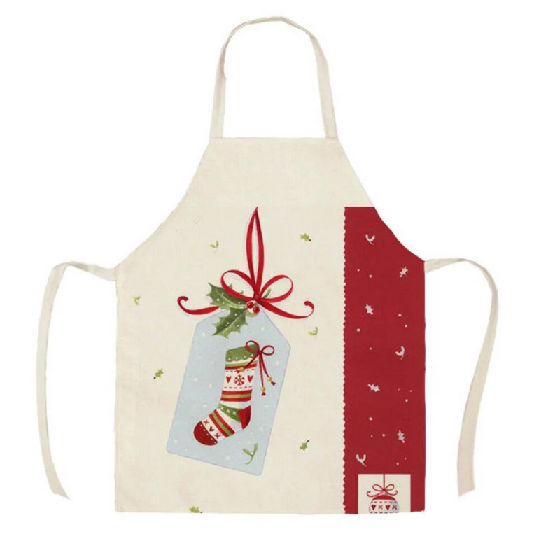 Ziemassvētku dāvana Ziedi Lavandas raksts Priekšauts Lina traipu izturīgs Sieviešu virtuves priekšauts Frizieris Priekšauts Mājas Priekšauta gatavošana