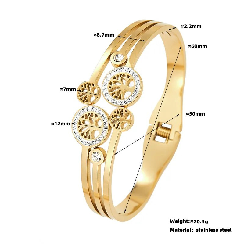 Divu krāsu nerūsējošā tērauda rokassprādzes koka dzīvības aproce