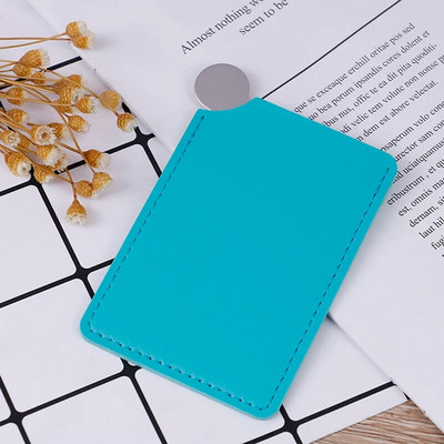 1 db rozsdamentes acél kozmetikai tükör, törhetetlen, hordozható utazási törésálló sminktükör hordhüvellyel, születésnapi ajándék