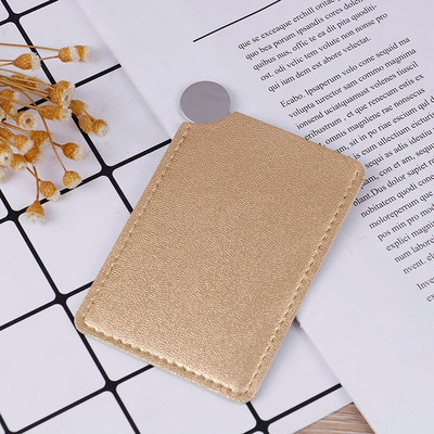 1 db rozsdamentes acél kozmetikai tükör, törhetetlen, hordozható utazási törésálló sminktükör hordhüvellyel, születésnapi ajándék