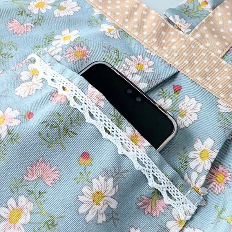 Ποδιά από καμβά για γυναίκες, Ποδιά κουζίνας σπιτιού που αναπνέει, ποδιά εργασίας για ενήλικες, ποδιά λουλουδιών