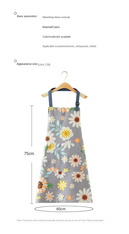 Moodsad koduköök vee- ja õlikindlad tööriided naiste hingav saastumisvastane Jaapani puuvillane vööpõll