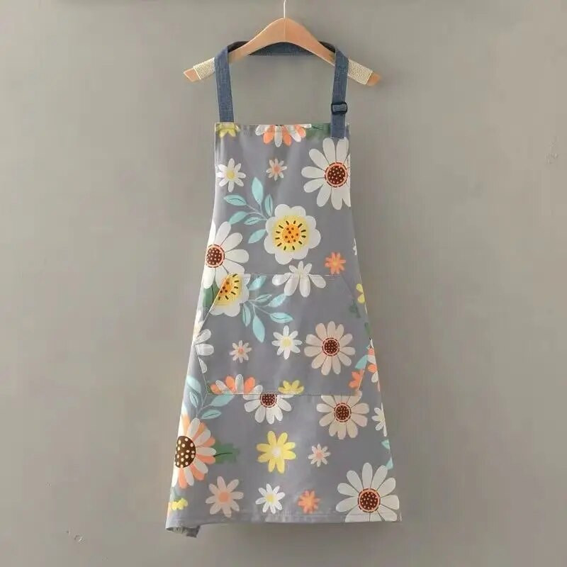 Moodsad koduköök vee- ja õlikindlad tööriided naiste hingav saastumisvastane Jaapani puuvillane vööpõll