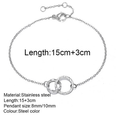 moteriška apyrankė nerūdijančio plieno grandinėlė Moteriška apyrankė Dovanos Didmeninė prekyba Papuošalai Išsivežimas Neblunka nealergiškas