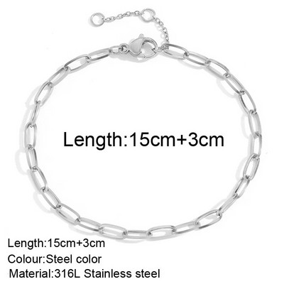 moteriška apyrankė nerūdijančio plieno grandinėlė Moteriška apyrankė Dovanos Didmeninė prekyba Papuošalai Išsivežimas Neblunka nealergiškas