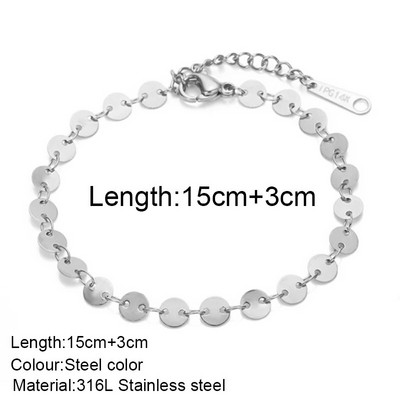 moteriška apyrankė nerūdijančio plieno grandinėlė Moteriška apyrankė Dovanos Didmeninė prekyba Papuošalai Išsivežimas Neblunka nealergiškas