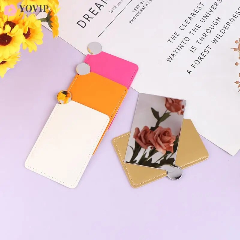 Pārnēsājams mini nerūsējošā tērauda nesalaužams grima kabatas spogulis kosmētikas spogulis jauks grima rokas kabatas spogulis