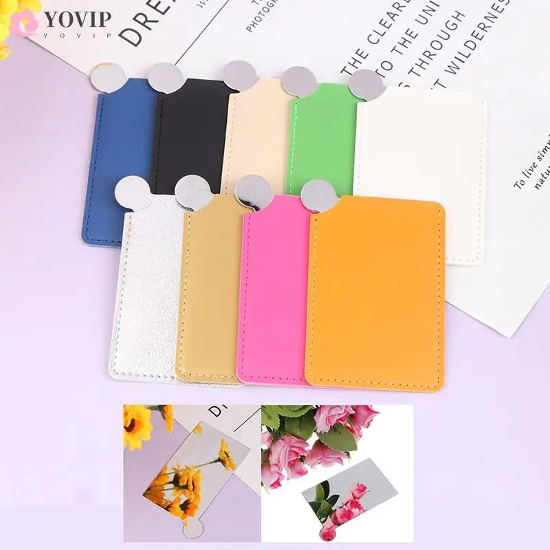 Pārnēsājams mini nerūsējošā tērauda nesalaužams grima kabatas spogulis kosmētikas spogulis jauks grima rokas kabatas spogulis