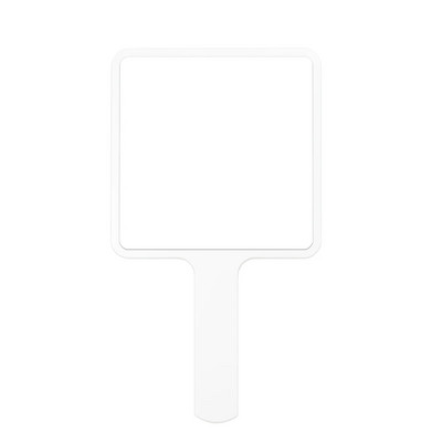 Autumnfish liels kosmētikas spogulis Rokā turams kosmētikas spogulis balts rozā HD kosmētikas spogulis Ērts pārnēsājams vienkāršs dizains