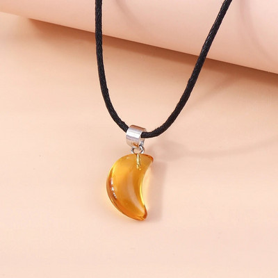 Естествен камък Кварц Лапис Опал Аметист Розов кристален камък Шестоъгълна колона Висулка Колиета Кожена верига Bullet Колие