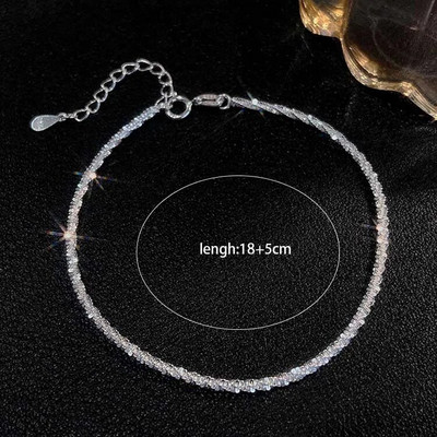 Populāra dzirkstoša kaklarota sievietēm, atslēgas kaula ķēde, sudraba krāsa, modes rotaslietas kāzu ballītei dzimšanas dienas dāvana